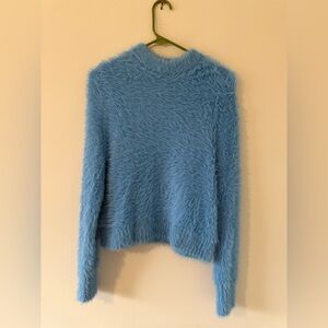 Cozy Blue Fuzzy Women’s Sweater